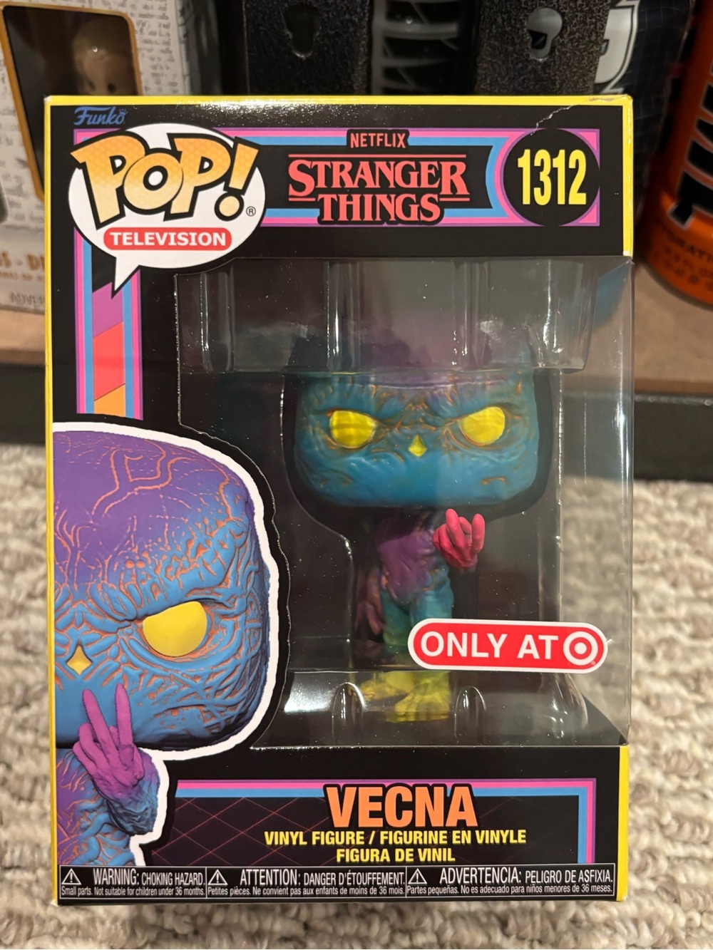 Stranger Things Funko Pop! Vecna Vinyl Figure Blacklight Target Exclusive New